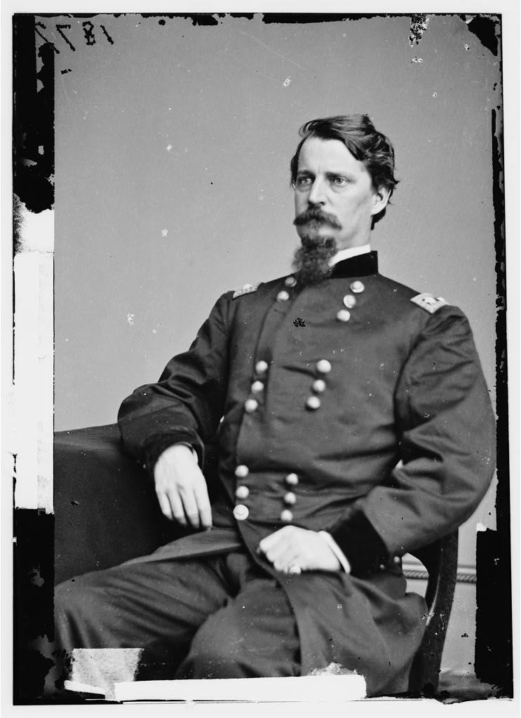 A black and white photograph of Union Gen. Winfield Scott Hancock