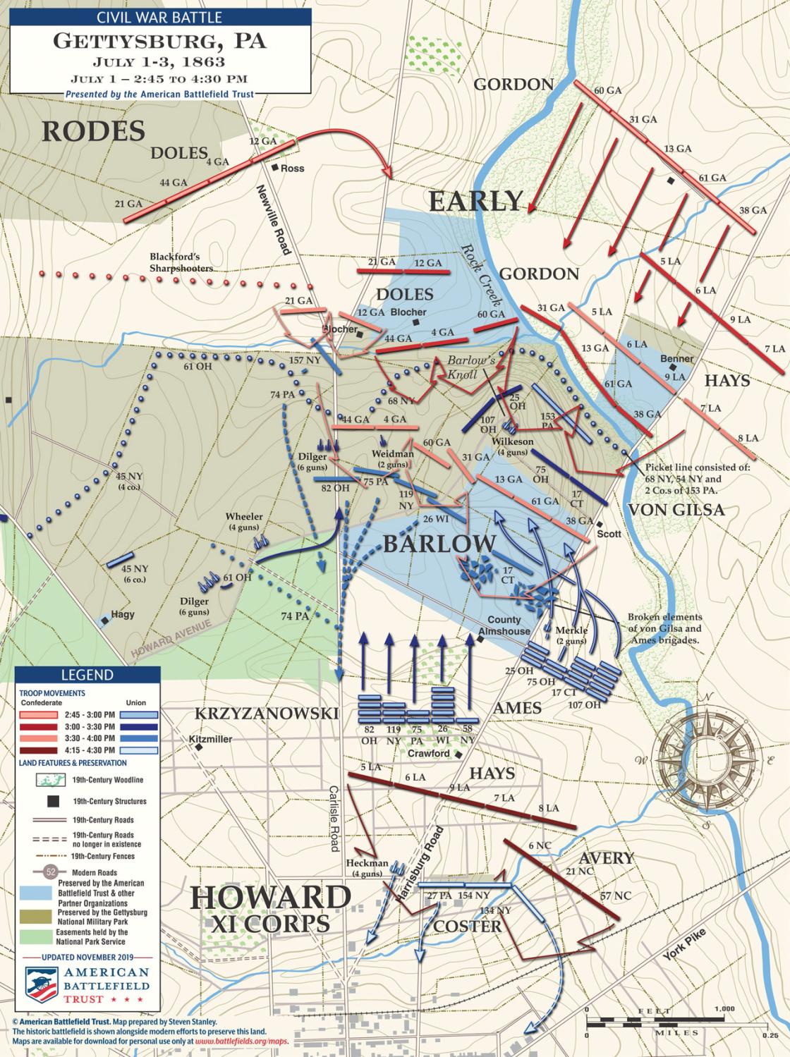 Gettysburg Barlows Knoll July 1 1863 245 430 Pm American Battlefield Trust 7765