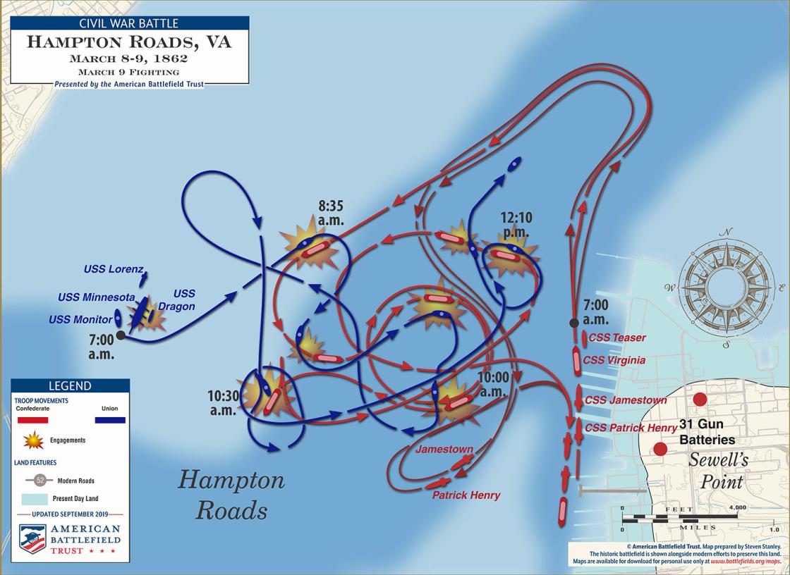 Battle of Hampton Roads Maps American Battlefield Trust