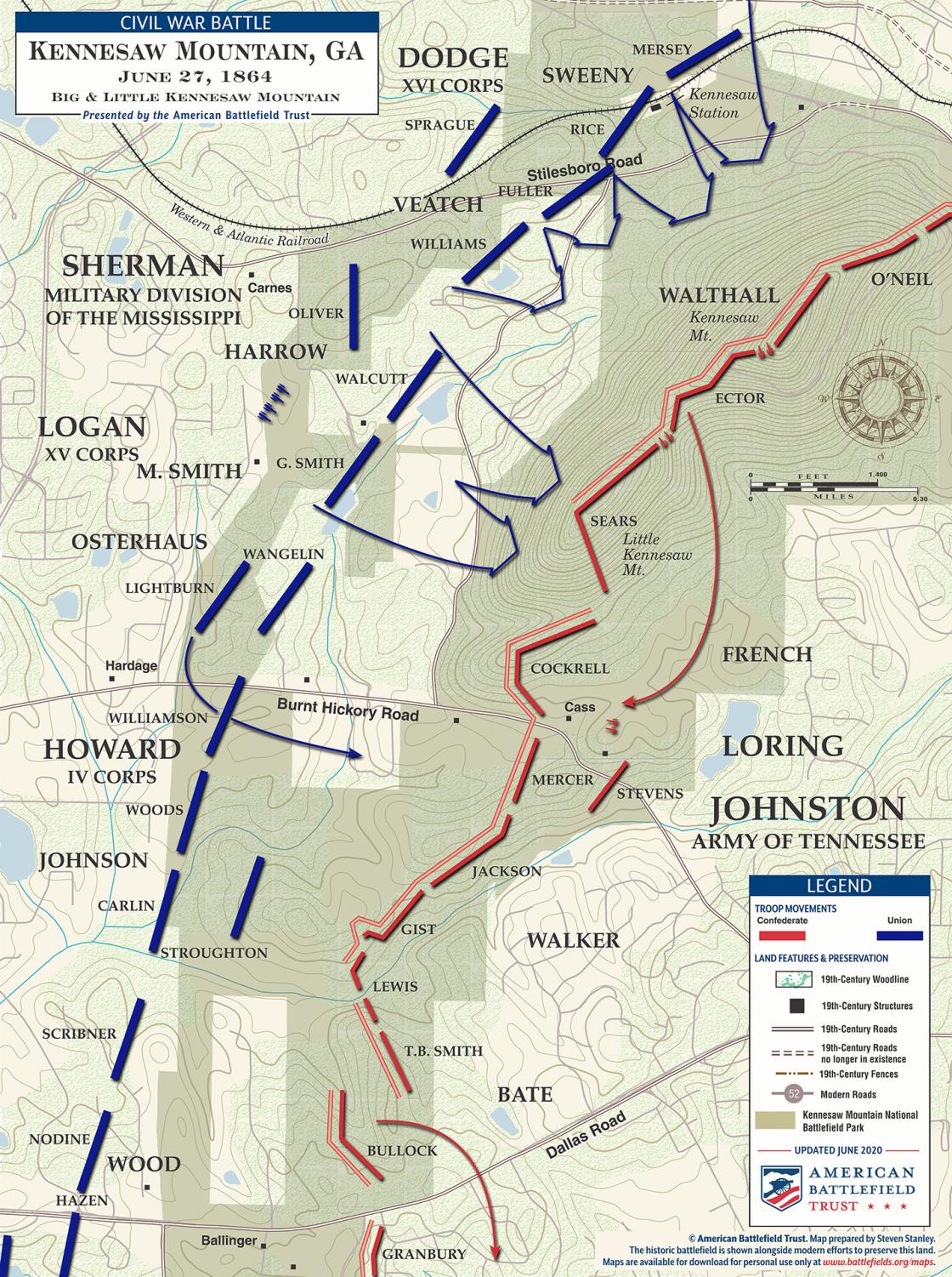 Kennesaw Mountain | Big & Little Kennesaw Mountain | June 27, 1864 ...