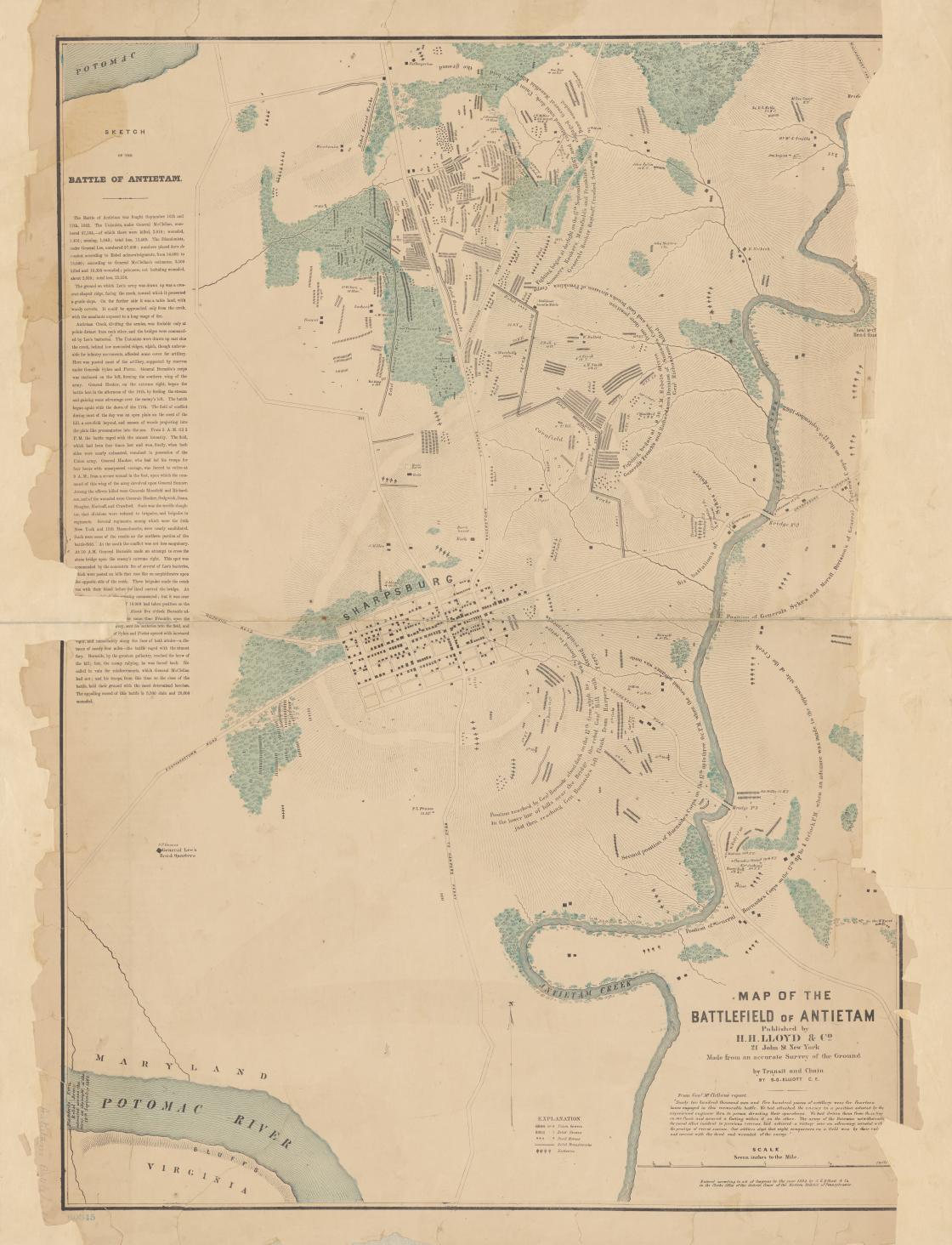 Elliott Burial Map Gettysburg Antietam - S.g. Elliott Burial Map | American Battlefield Trust