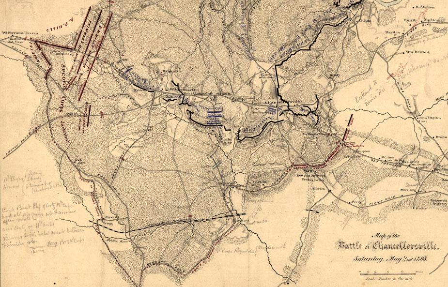 Map Of The Battle Of Chancellorsville, May 2, 1863 | American ...