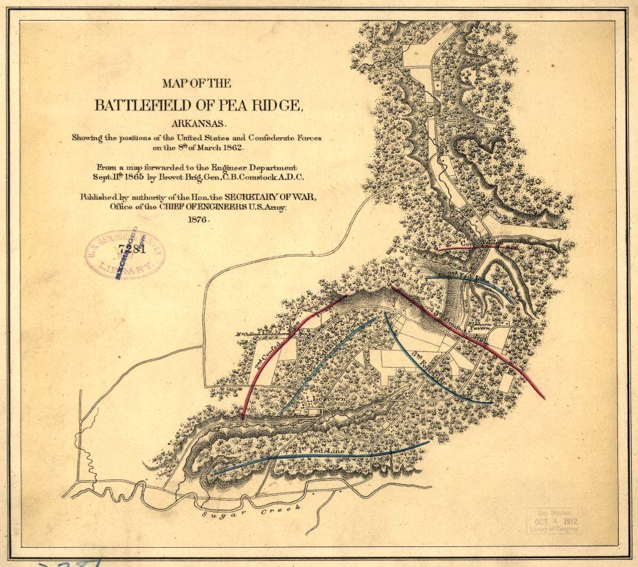 Pea Ridge - Map of the Battlefield | American Battlefield Trust