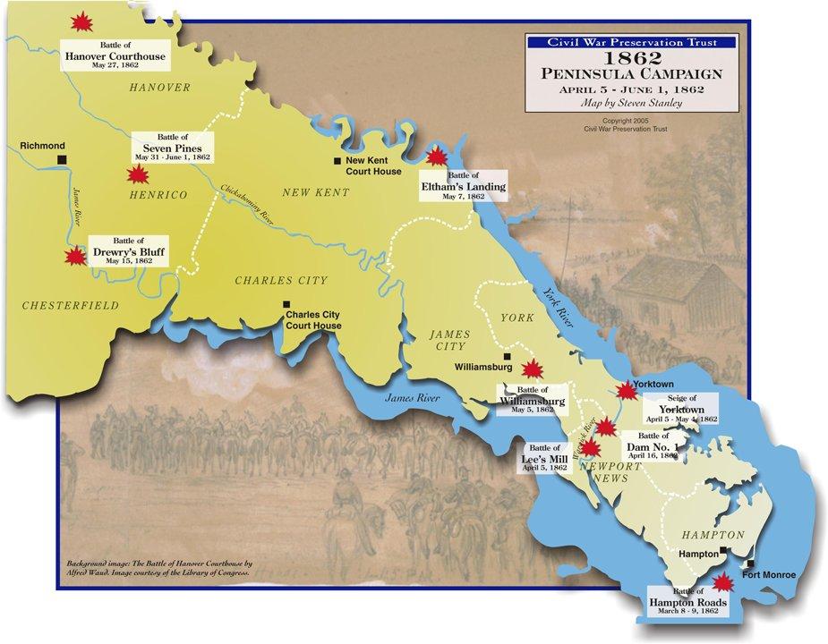 Peninsula Campaign Of 1862 American Battlefield Trust 1362