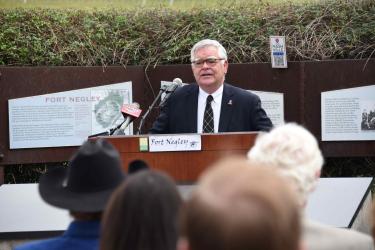 Mayor John Cooper at Fort Negley