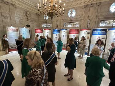 Guests at the American Revolution Experience Traveling Exhibit's DAR Unvieling